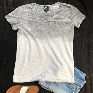 Gray & White Ombre Tee